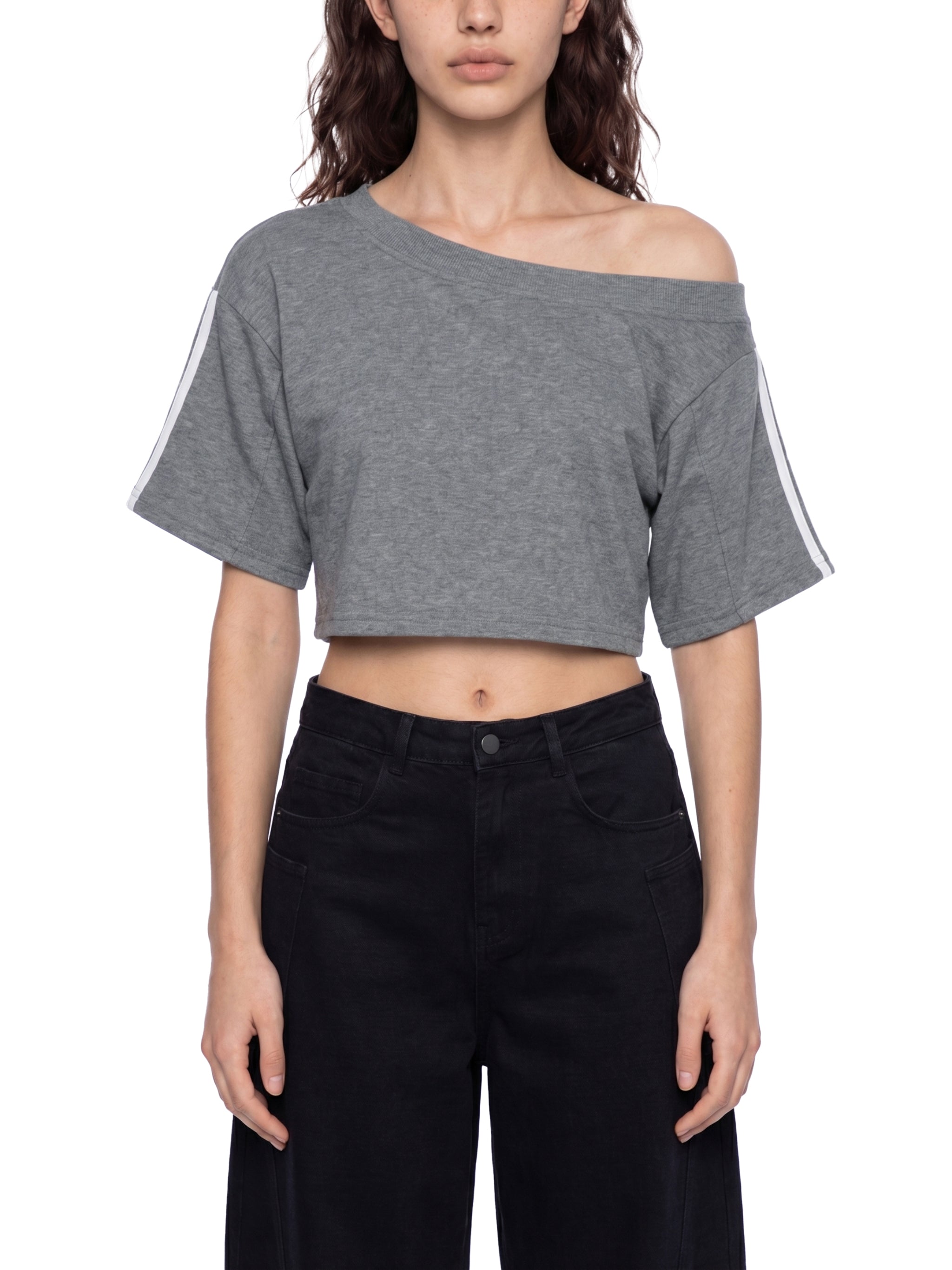 Women's Wūrk Off-the-Shoulder Crop T-Shirt